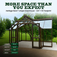 Heritage Nord T-shape Greenhouse